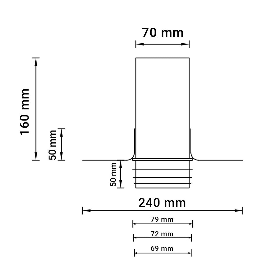 Aufstockelement DN60-80