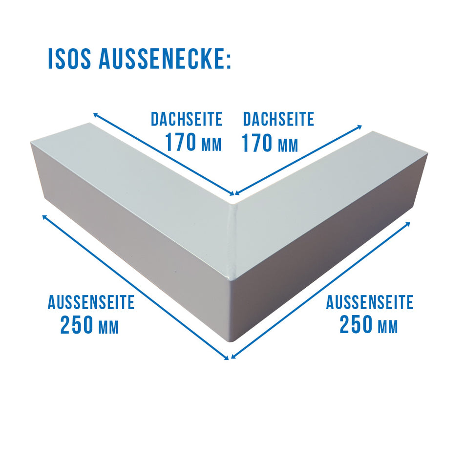 Außenecke ISOS 90° Silber RAL 9006