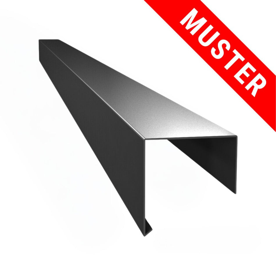 Muster Dachrandprofil CUBE Anthrazit RAL 7016 1,2 mm