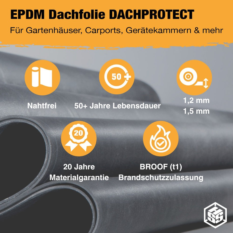 EPDM Dachfolie schwarz