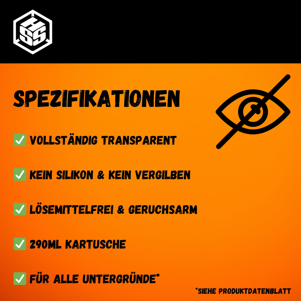 HSS Dichtstoff TRANSPARENT 290ml