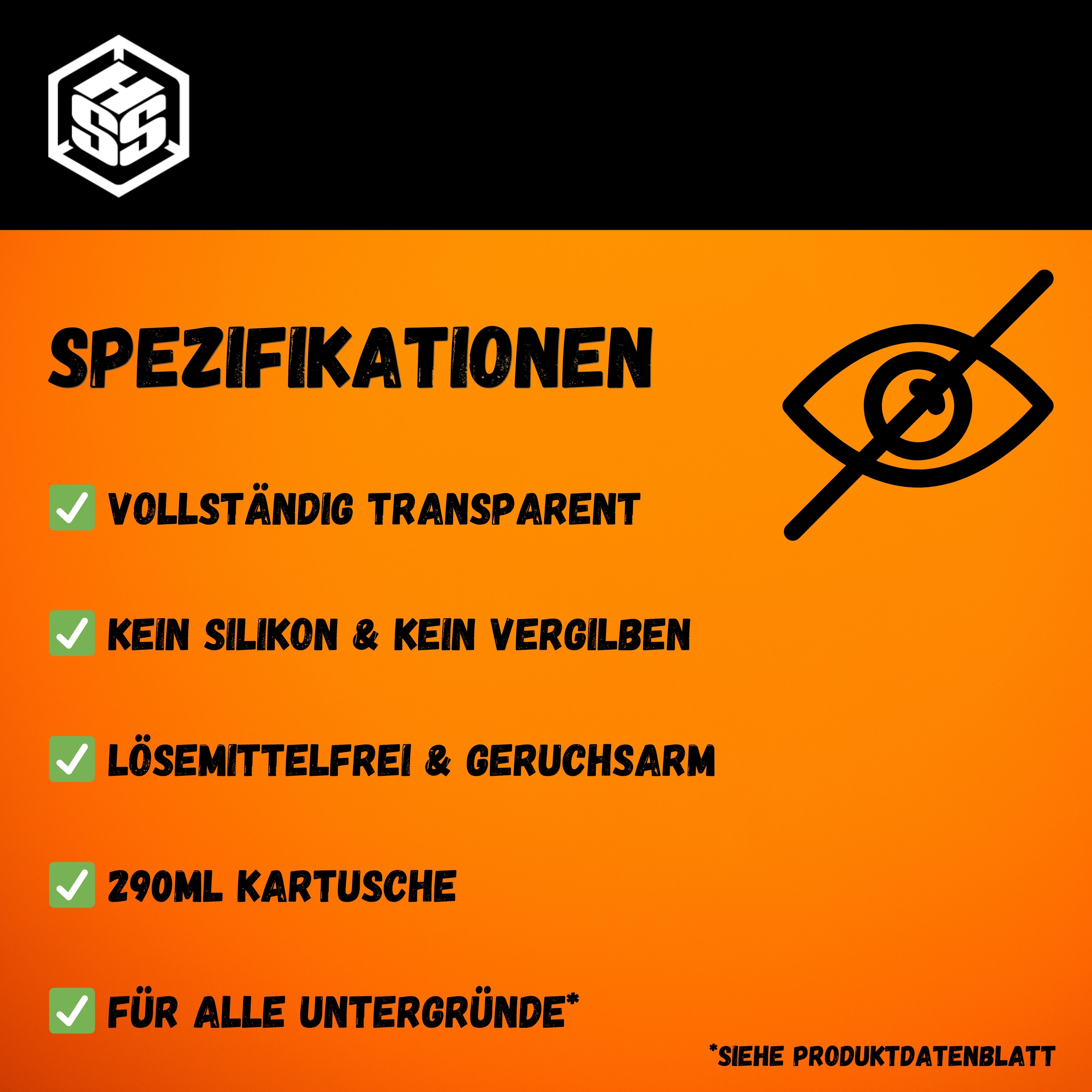 HSS Dichtstoff TRANSPARENT 290ml